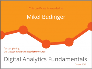 Certified Google Analytics